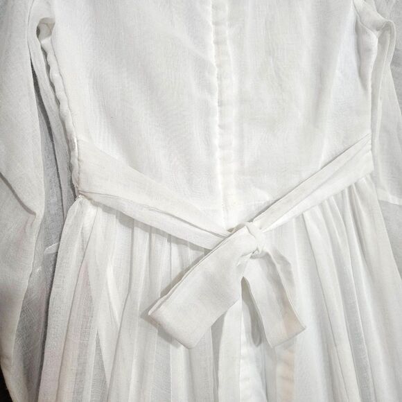 Vintage 70s Gunne Sax White Lace Tiered Wedding Dress Prairie Romantic Bride - Picture 10 of 16